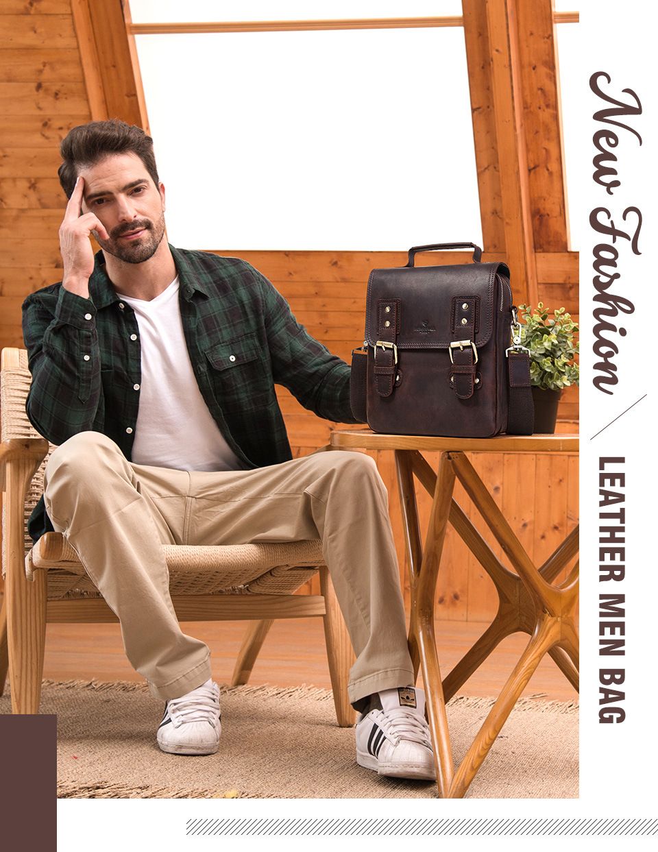 Túi Da Bò Italy Nhập Khẩu Đeo Chéo Đựng iPad - Classic SBM239