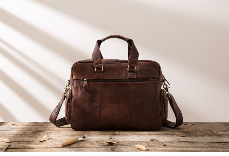 Cặp Da Bò Thật Đựng Laptop Phong Cách Cổ Điển SBM238