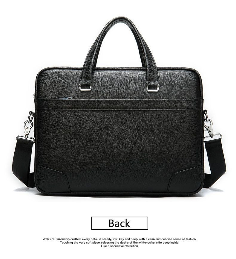 Cặp Xách Tay & Đeo chéo Da Bò Thật Đựng Laptop Bussiness Men SBM234