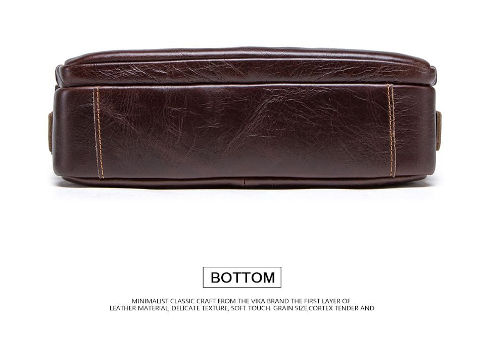 Túi Messenger Da Bò PULL UP Nhập Khẩu Đeo Chéo Đựng iPad - Classic SBM233