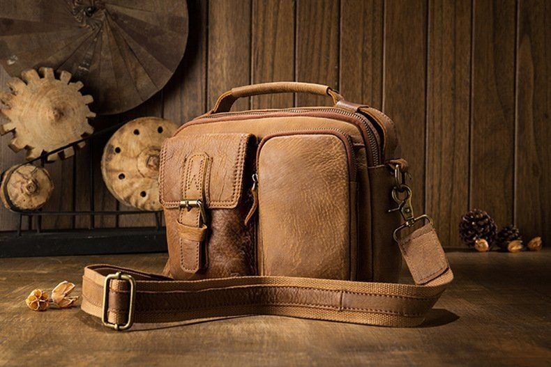 Túi Da Bò Thật RETRO Đeo Chéo & Xách Tay Đựng IPad SBM223