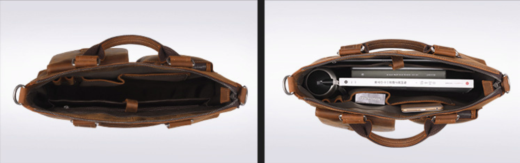 Cặp Da Bò Thật Đựng Laptop Phong Cách Cổ Điển SBM224