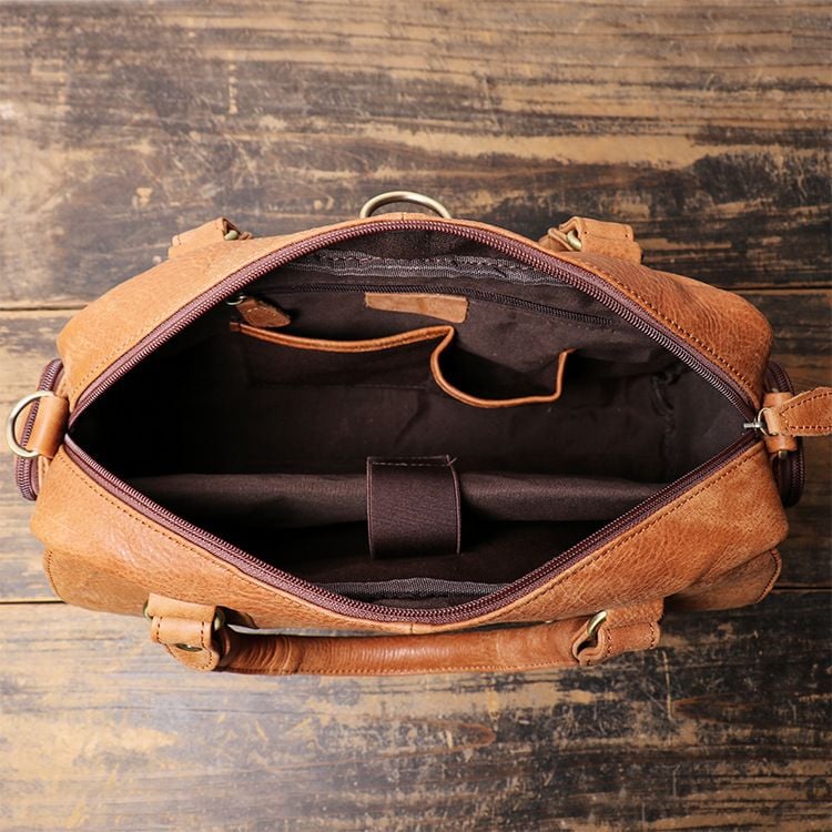 Cặp Da Bò VEG Đeo Chéo & Xách Tay Đựng Laptop Bussiness Men SBM214