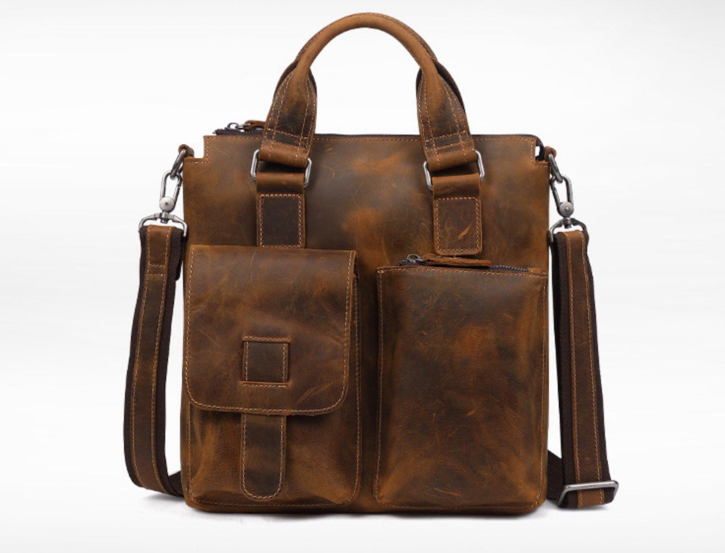 Túi Da Bò Thật Đựng Laptop Phong Cách Doanh Nhân RETRO SBM200