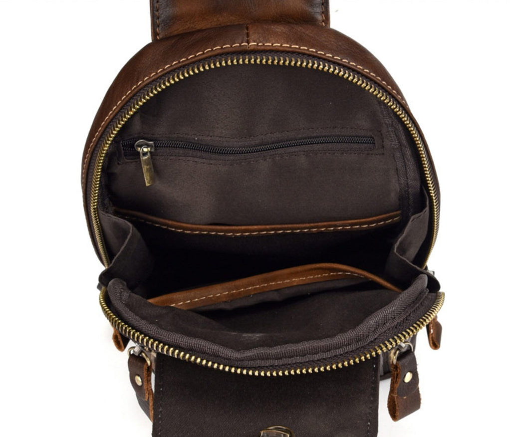 Túi Da Thật Đeo Chéo Trước Ngực VINTAGE SBM197