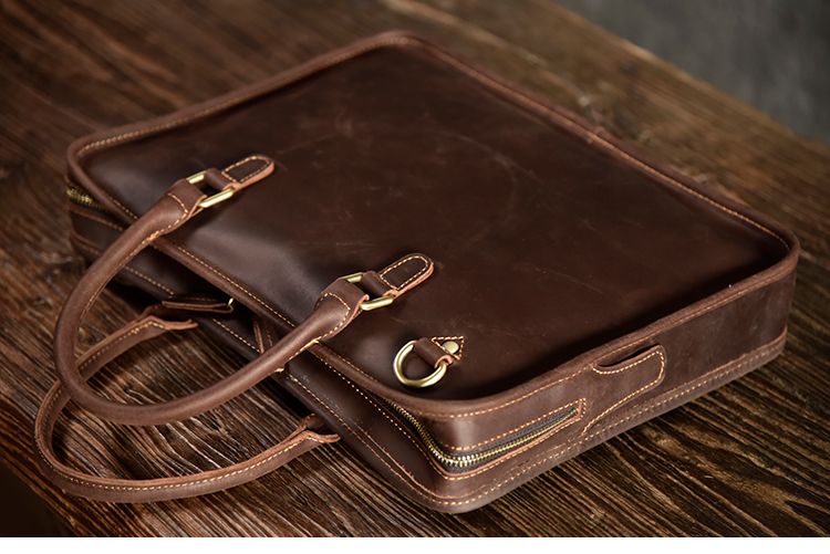 Cặp Xách Tay Công Sở Da Bò Thật Đựng Laptop Classic Edition SBM187