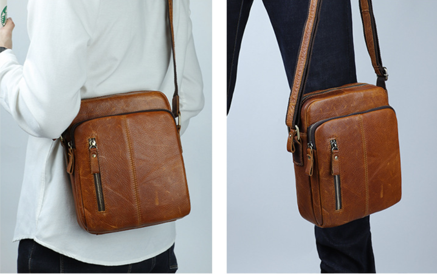 Túi đeo vai Messenger da thật Lớp Đầu Tiên, phiên bản giới hạn SBM163