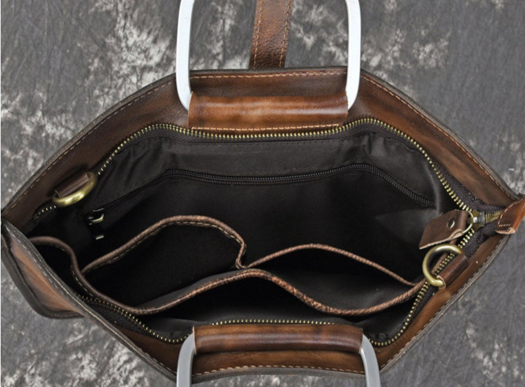 Cặp Da Bò VEG Italy Đeo Vai & Xách Tay chứa iPad Cho Dân Kinh Doanh Limited SBM170