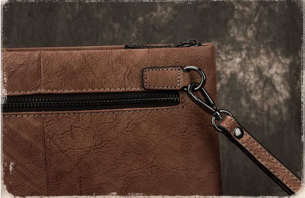 Ví Cầm Tay CLUTCH Nam Da Bò VEG Patina Nhập Khẩu CLH154