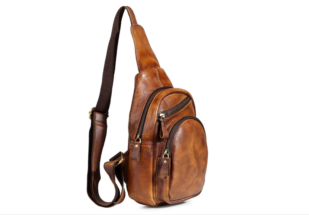 Túi da bò thật đeo chéo trước ngực SBM155