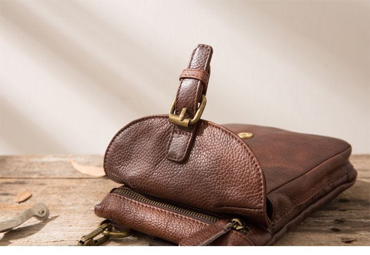 Túi da bò thật đeo chéo nhỏ gọn Berry & Ken RETRO - Classic edition SBM118