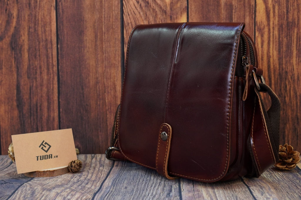 Túi Da Bò Thật đeo chéo Berry & Ken RETRO - Classic Edition SBM128