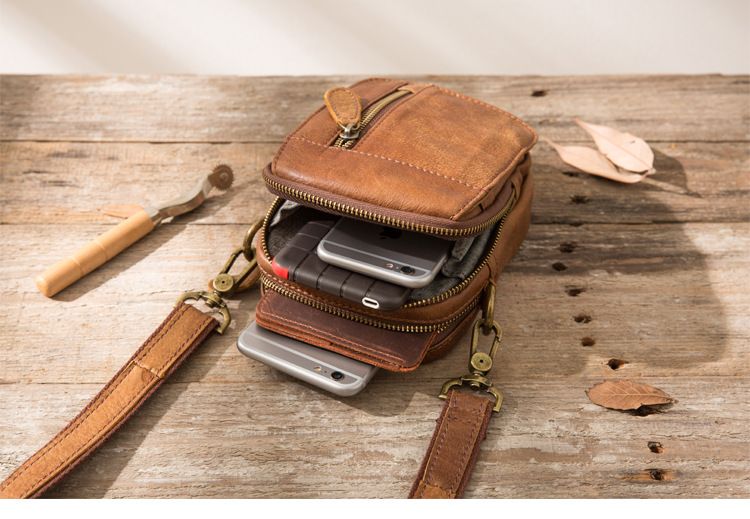 Túi da bò thật Berry & Ken RETRO mini nhỏ gọn Classic edition SBM103