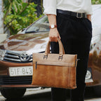 Cặp công sở Da Bò VEG Nhập Khẩu Retro chứa laptop Business Edition SBM96