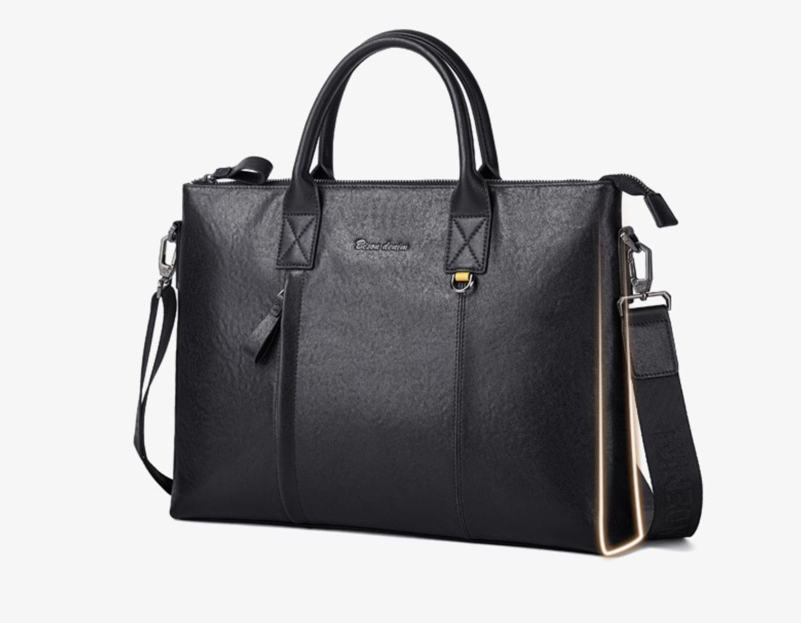 Cặp Da Công Sở Cao Cấp Da Bò Thật Đựng Laptop & Hồ Sơ SBM344