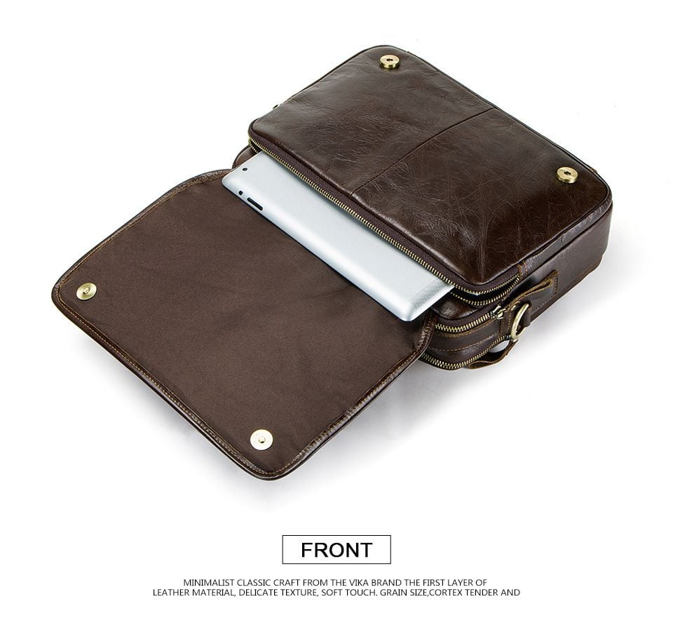 Túi Da Bò PULL UP Nhập Khẩu Đeo Chéo & Xách Tay Đựng iPad Classic SBM323