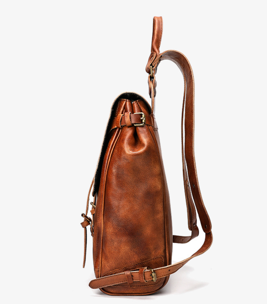 Balo Da Bò VEG Patina Đựng Laptop & Du Lịch Đa Chức Năng BPL359