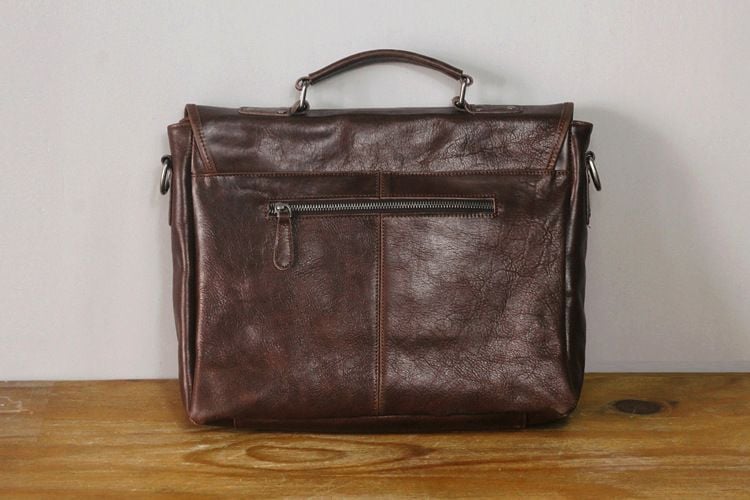 Cặp Da Bò VEG Patina Italy Cao Cấp Xách Tay Đựng Laptop & Hồ Sơ Bussiness SBM356