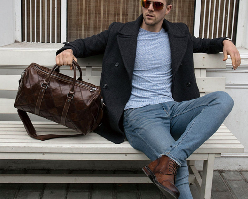 Túi Du Lịch Da Bò Thật Nhập Khẩu TBL264