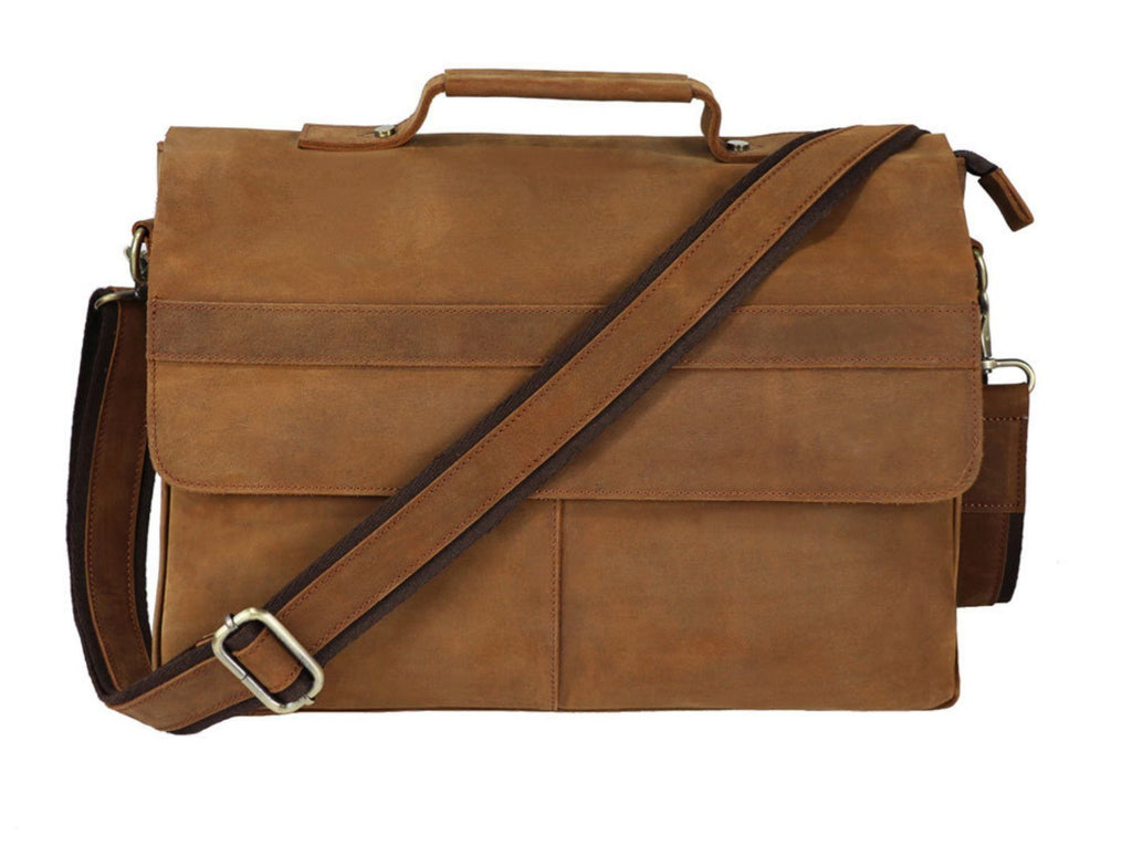 Cặp Xách Tay Da Bò Thật Đựng Laptop Bussiness Men SBM241