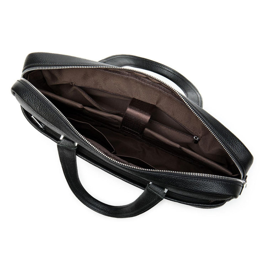 Cặp Xách Tay & Đeo chéo Da Bò Thật Đựng Laptop Bussiness Men SBM234