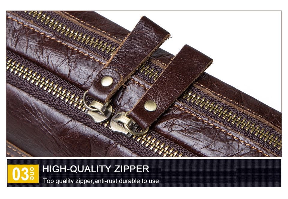 Túi Messenger Da Bò PULL UP Nhập Khẩu Đeo Chéo Đựng iPad - Classic SBM233