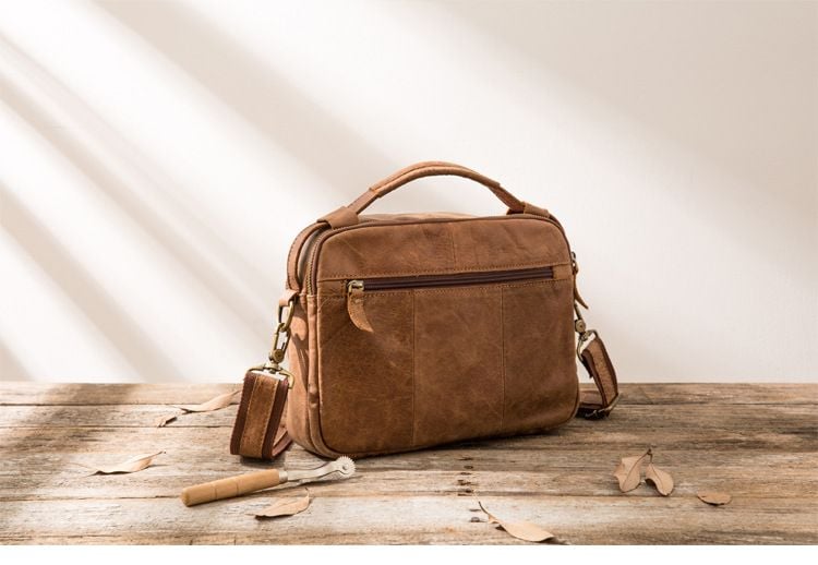 Túi Da Bò Thật RETRO Đeo Chéo & Xách Tay Đựng IPad SBM223