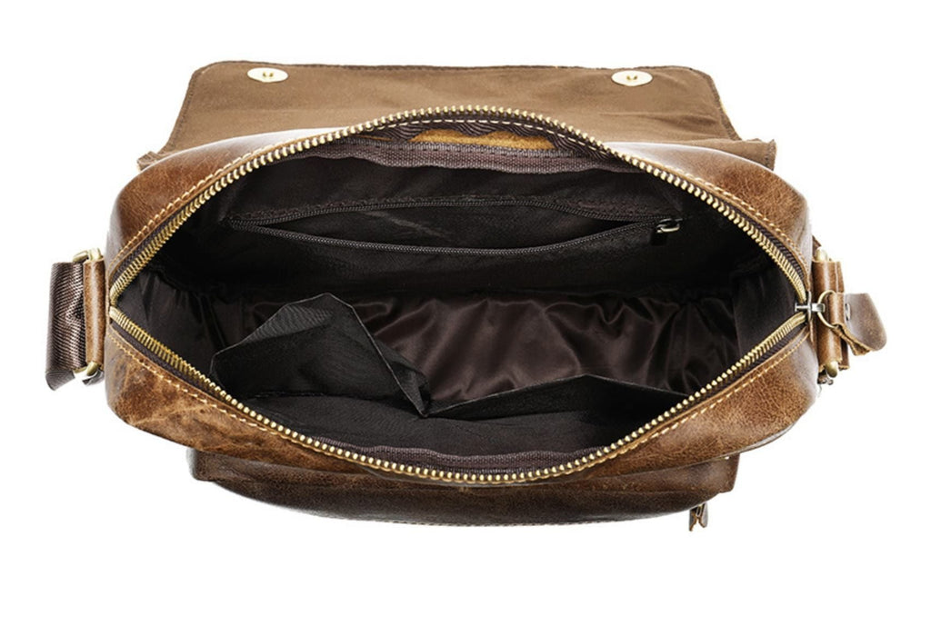 Túi Da Bò Thật RETRO Đeo Chéo & Xách Tay Đựng IPad SBM207