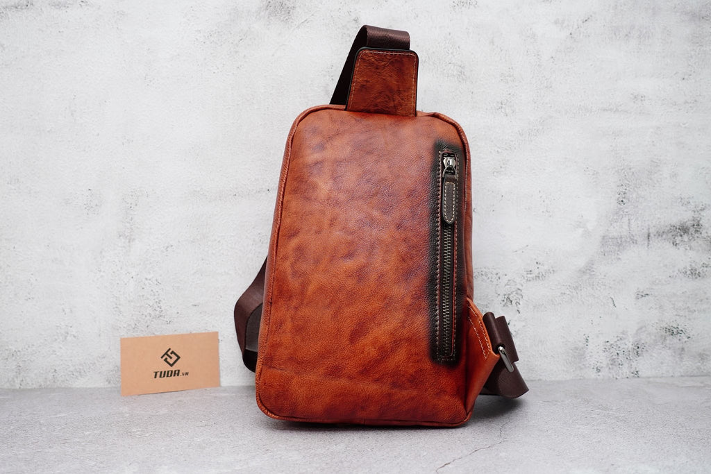 Túi Da VEG Italy Nhập Khẩu Đeo Chéo Trước Ngực VINTAGE TUDA SBM184