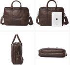 Cặp Da Bò Nappa Công Sở đeo vai & xách tay đựng laptop SBM162