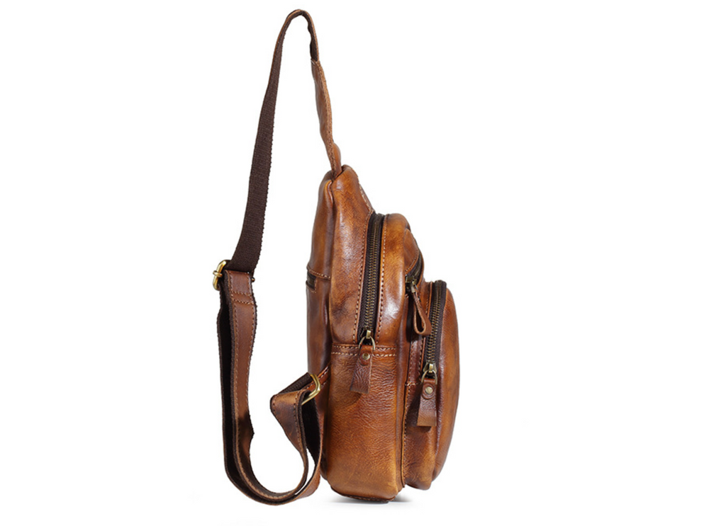 Túi da bò thật đeo chéo trước ngực SBM155