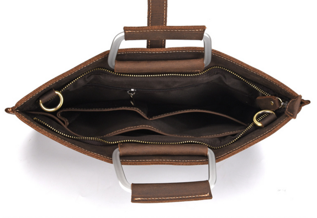 Túi RETRO nam da bò sáp đeo vai & xách tay đựng iPad cho dân kinh doanh SBM156