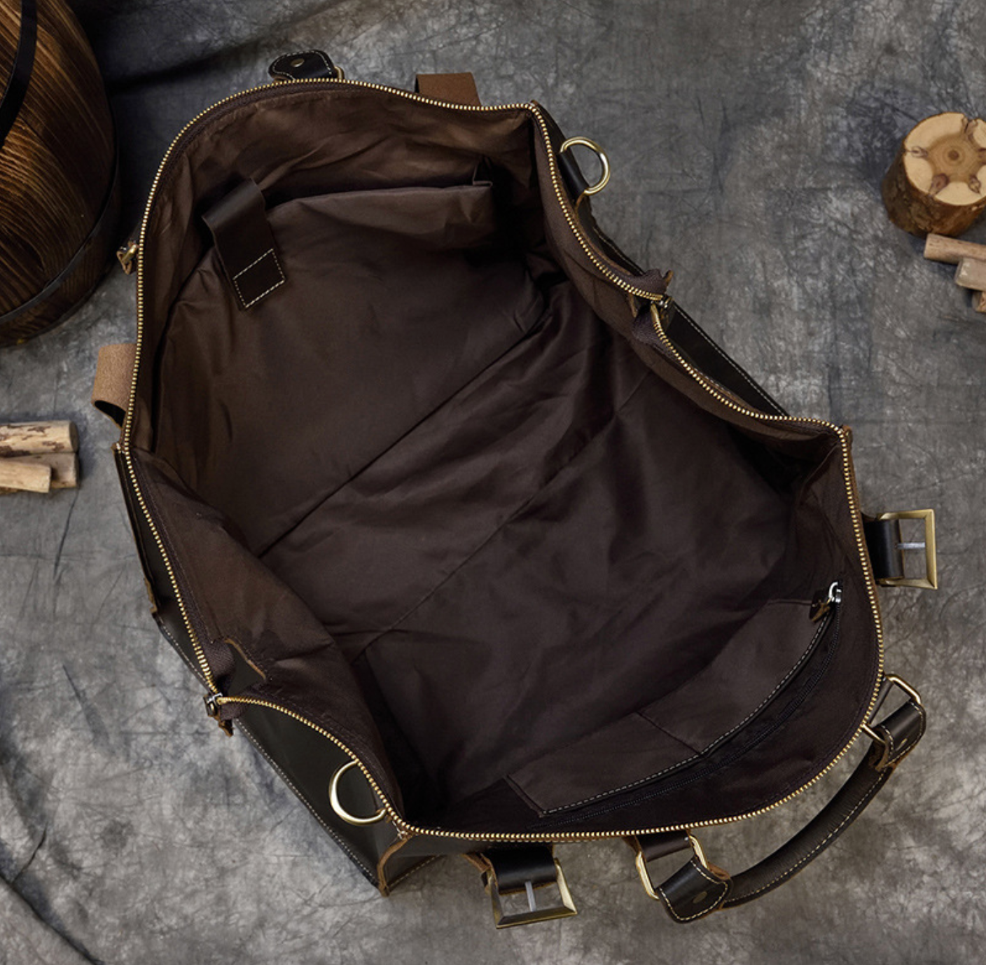 Túi Du Lịch Da Bò Sáp Italy Nhập Khẩu Cao Cấp Đa Chức Năng TBL336