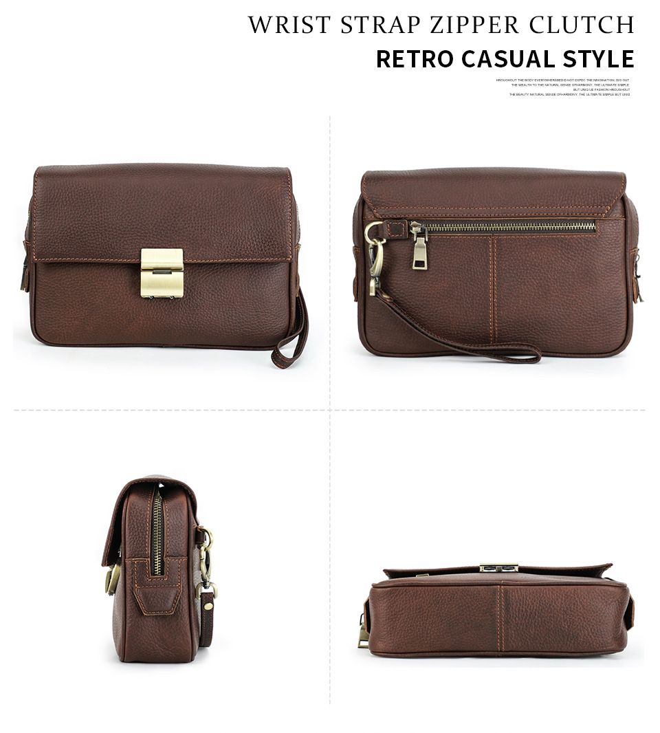 Ví Cầm Tay CLUTCH Khóa Số Da Bò Cao Cấp CONTACTS CLH371