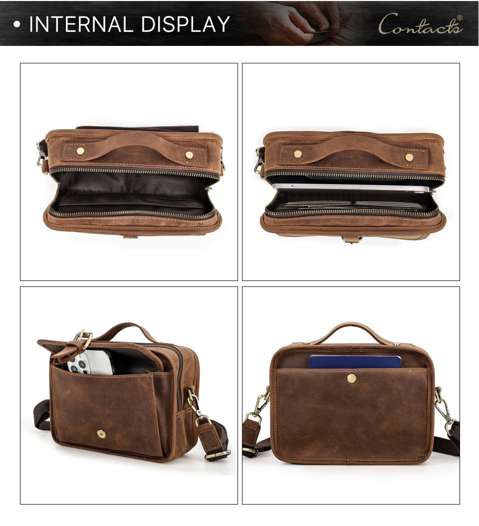 Túi Đeo Chéo Da Bò Sáp Đựng iPad RETRO SBM365