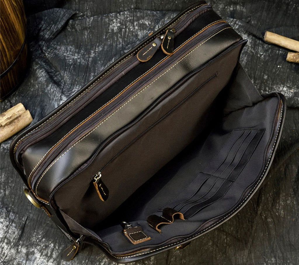 Cặp Da Công Sở Da Bò Sáp Đựng Laptop RETRO SBM272