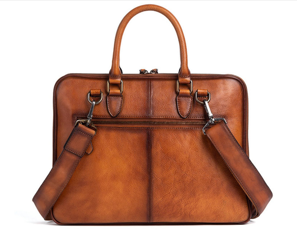 Cặp Da Bò VEG Italy Cao Cấp Xách Tay Đựng Laptop & Hồ Sơ Bussiness Men SBM243