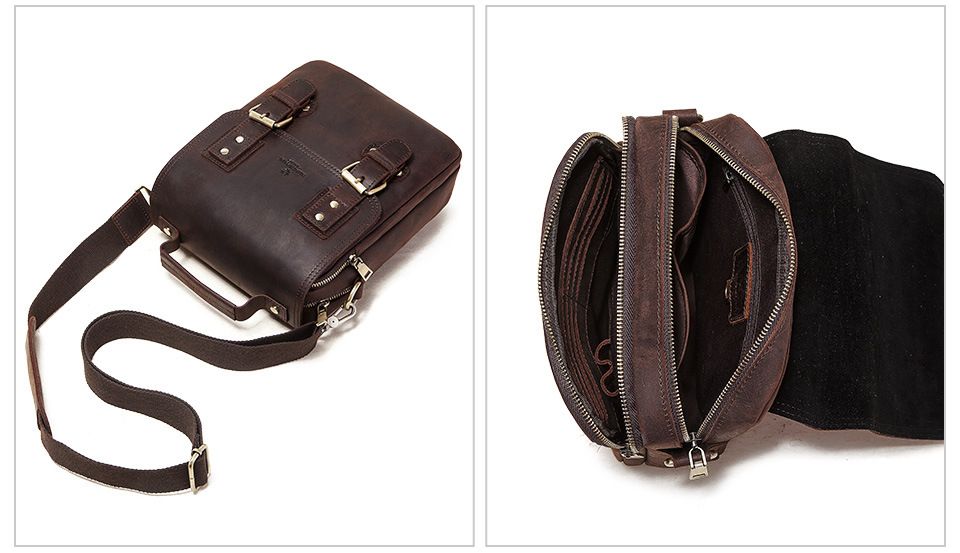 Túi Da Bò Italy Nhập Khẩu Đeo Chéo Đựng iPad - Classic SBM239