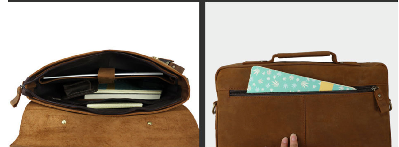 Cặp Xách Tay Da Bò Thật Đựng Laptop Bussiness Men SBM240