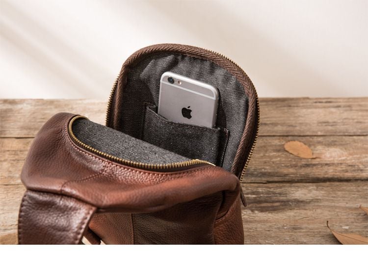 Túi Da Thật Đeo Chéo Trước Ngực VINTAGE SBM237