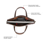 Cặp Da Doanh Nhân Da Bò Sáp Nhập Khẩu Xách Tay Đựng Laptop & Hồ Sơ Classic Edition SBM232