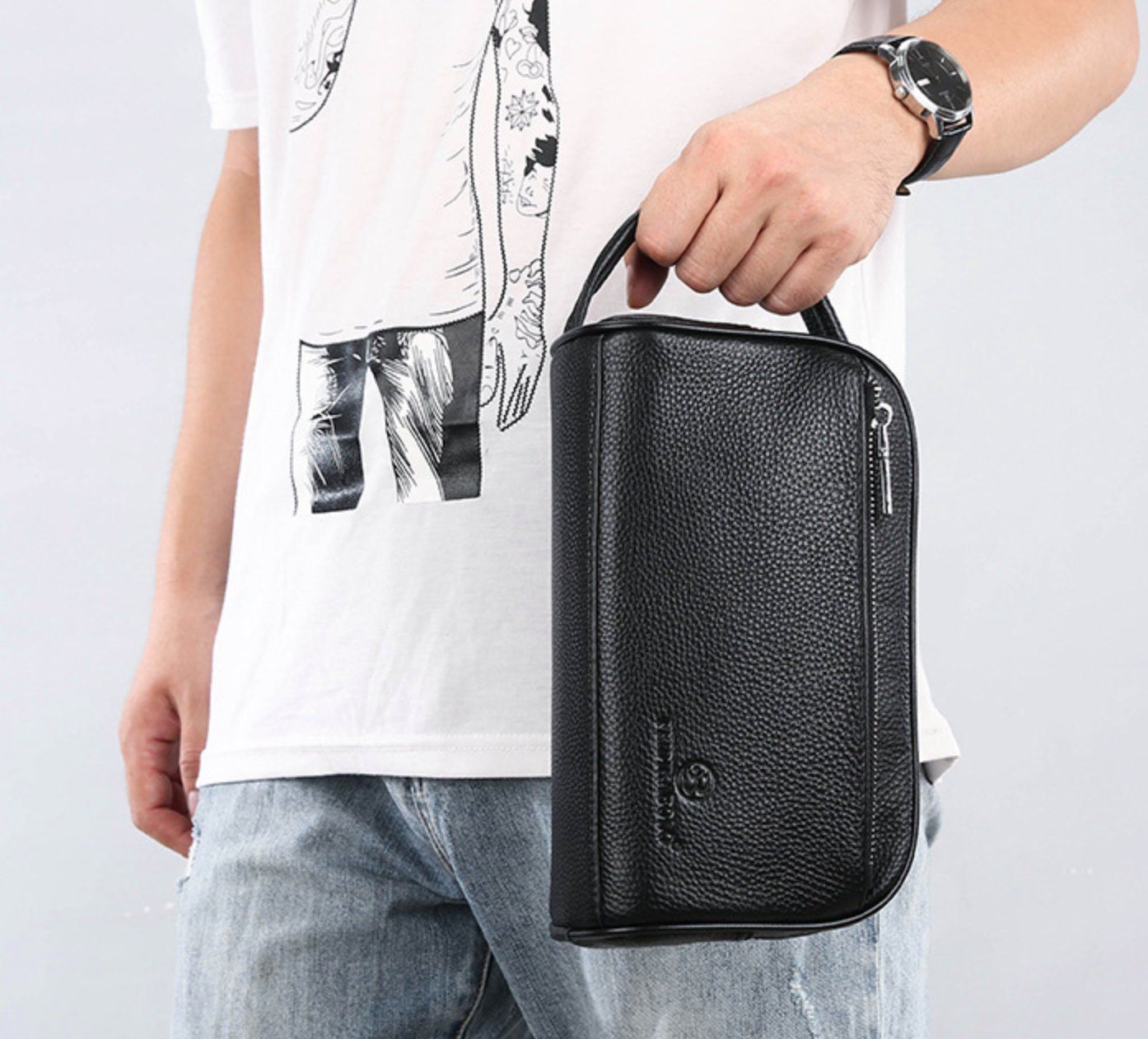 Ví Cầm Tay CLUTCH Nam Da Bò Nhập Khẩu CLH229