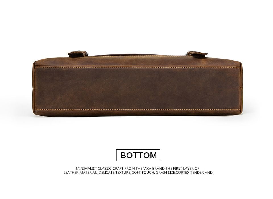 Cặp Da Bò Sáp Nhập Khẩu Đeo Chéo Đựng Laptop VINTAGE SBM230