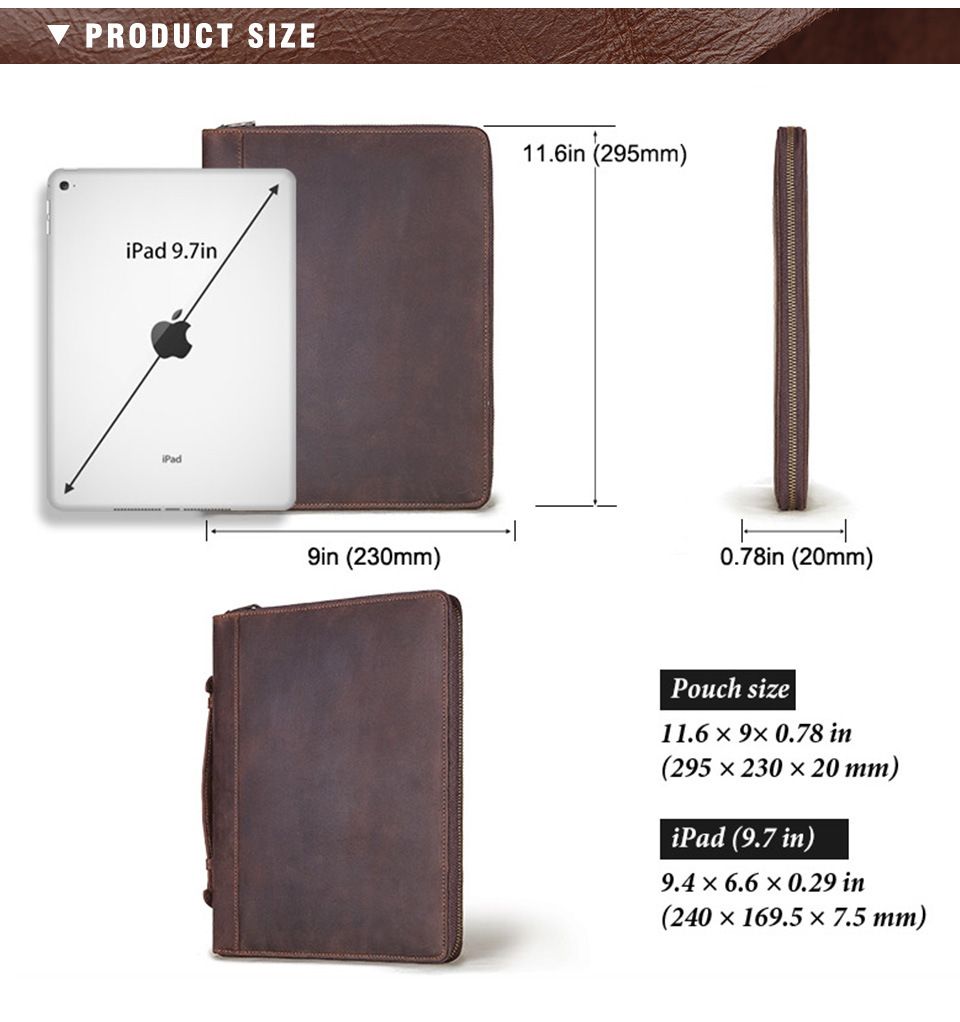 Cặp Da Bò Thật Cầm Tay Đa Năng RETRO, Phong Cách Doanh Nhân CLH212