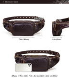 Túi Da Bò Thật Mini Đeo Chéo Ngực Và Thắt Lưng SBM213