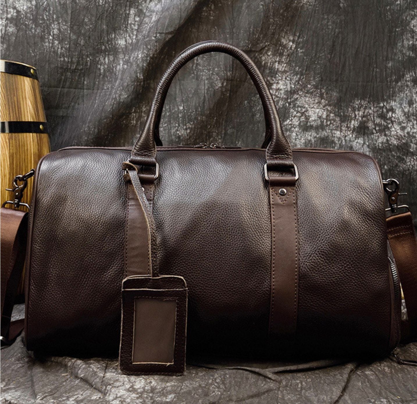 Túi Du Lịch Đa Năng Da Bò Thật Nhập Khẩu Có Ngăn Chứa Giầy TBL192