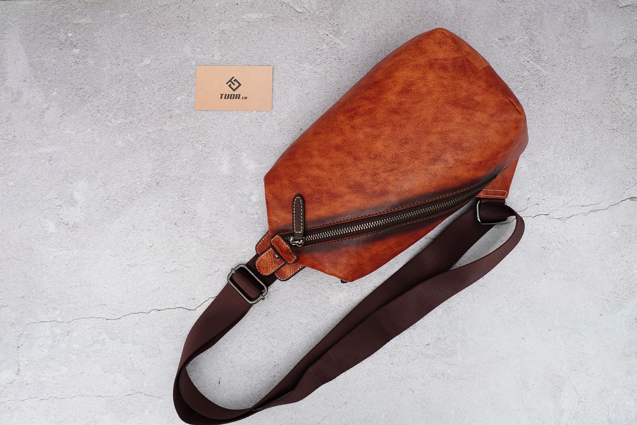 Túi Da VEG Italy Nhập Khẩu Đeo Chéo Trước Ngực VINTAGE TUDA SBM184