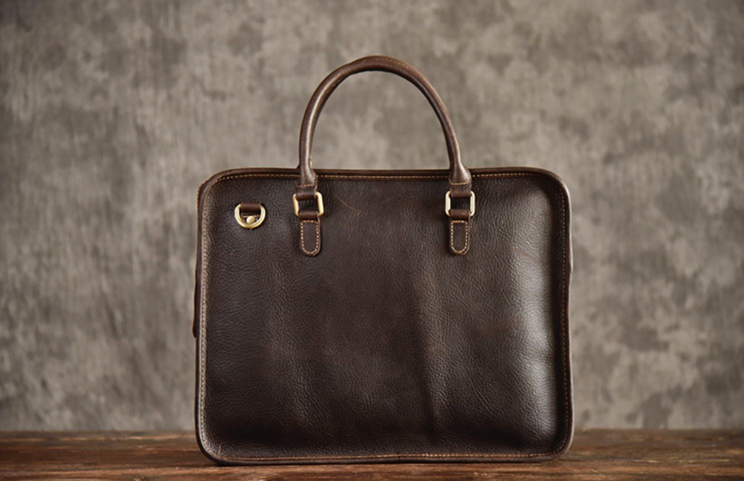 Cặp Xách Tay Công Sở Da Bò Thật Đựng Laptop Classic Edition SBM187