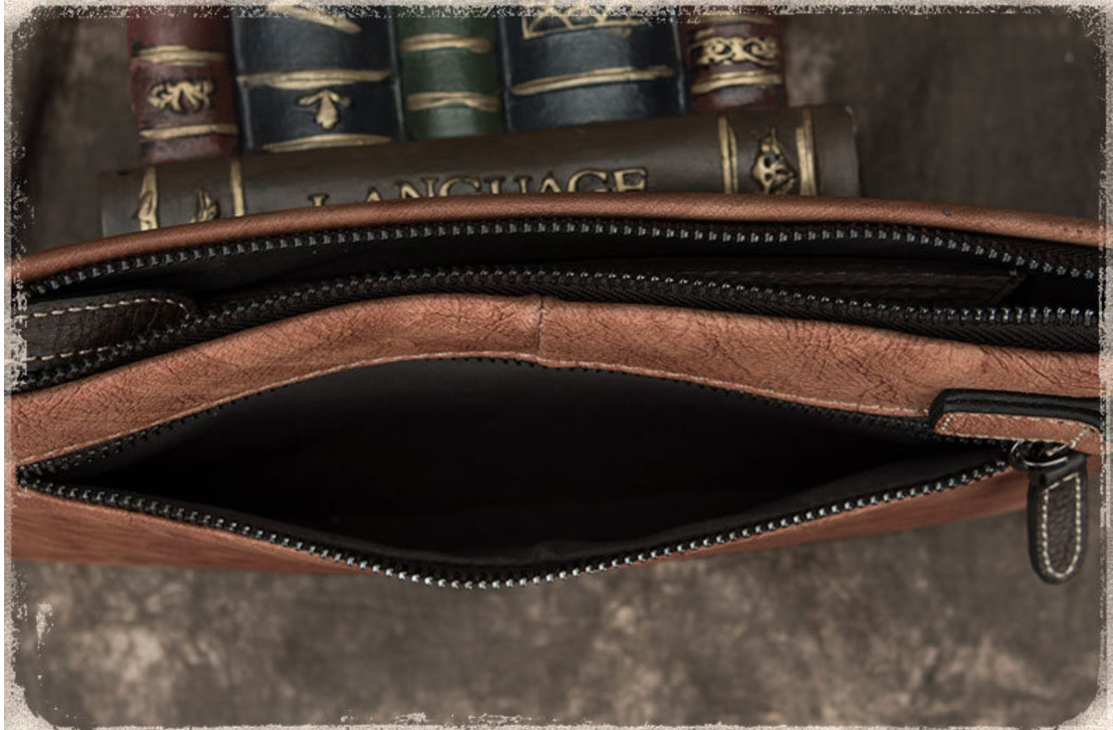 Ví Cầm Tay CLUTCH Nam Da Bò VEG Patina Nhập Khẩu CLH154