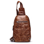 Túi da thật đeo chéo trước ngực unisex SBM145